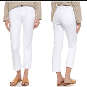 Current Elliot Kick Jean Patch Pockets Women's White Jeans